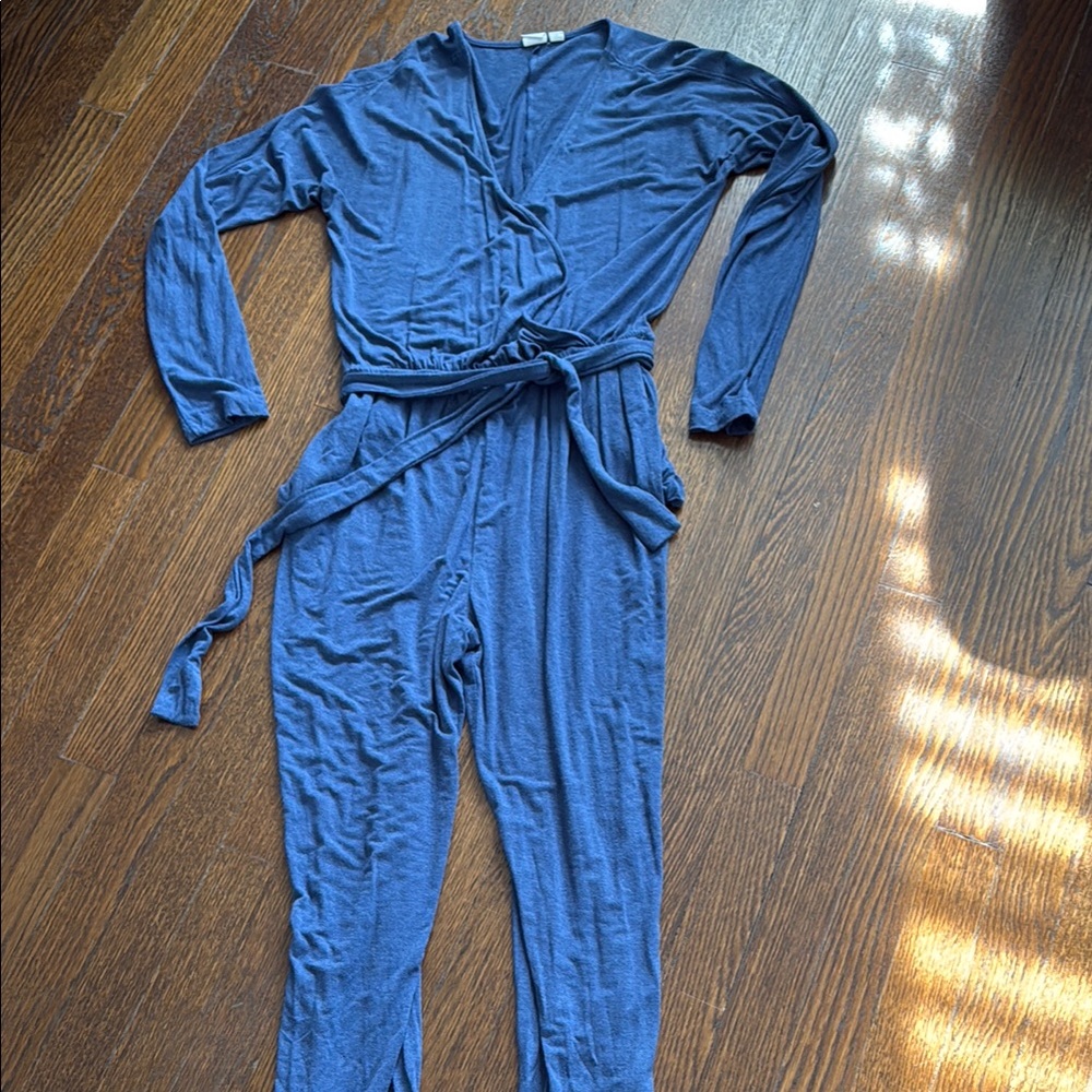 Blue Wrap Jumpsuit